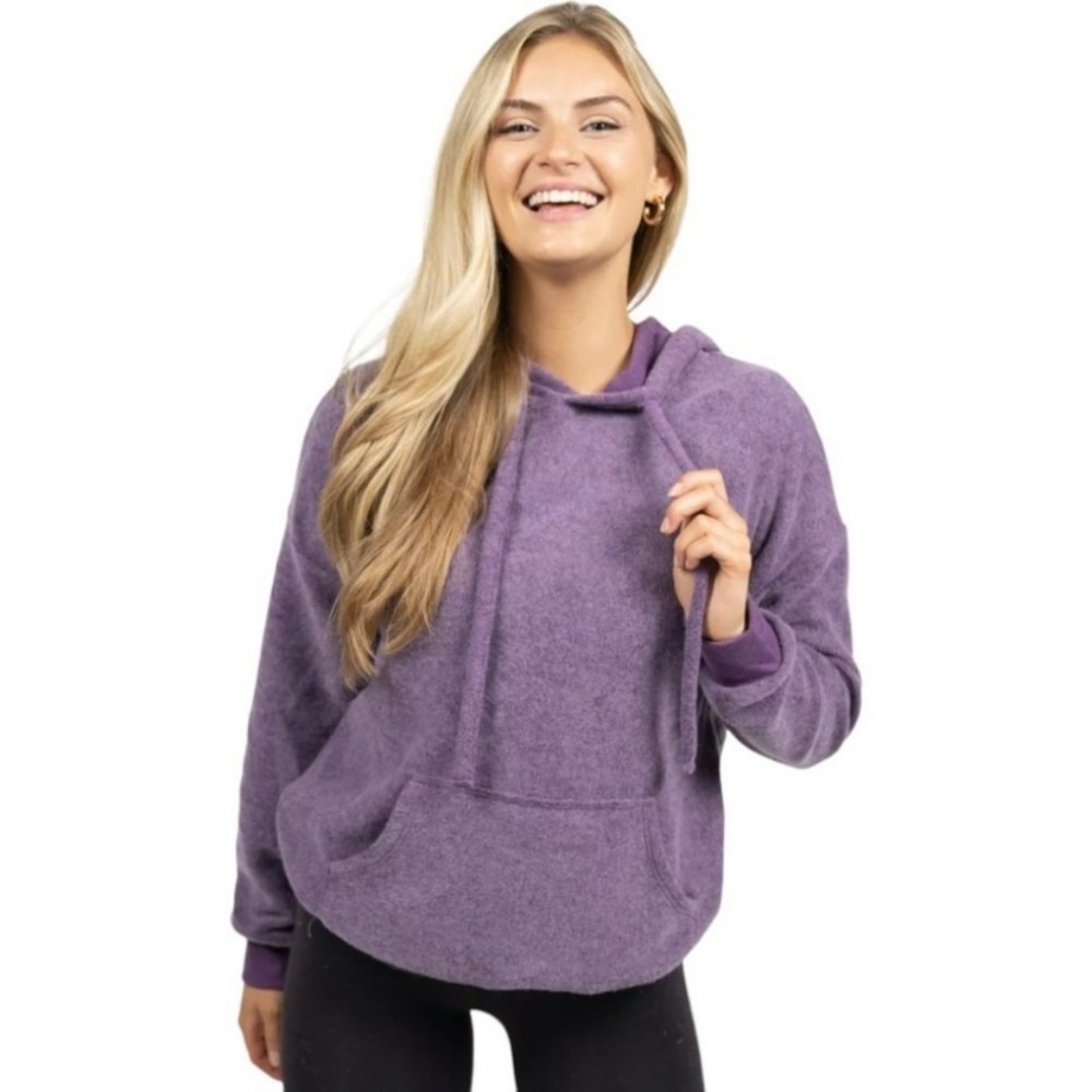 Plush Cozy Hoodie - Purple Women’s Pullover
